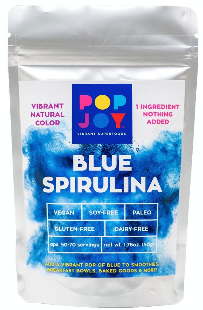 100% Blue SPIRULINA Powder by POPJOY - Vibrant SUPEFROODS