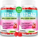 Apple Siideri Viinietikka Gummies, Advanced Keto ACV Gummies, ACV Gummies for Detox, Cleanse, Metabolia & Dgestion, Keto Support, Formulated with Green Tea, B6 & B12, Probiootit, 120 Counts