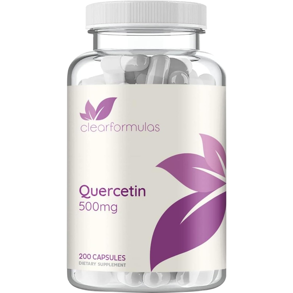 Korkea vahvuus Quercetin 500 mg kapselit - Quercetin Dihydraatti Potent Flavonoid antioksidantti ja Nutraceutical Heart and Immune Support - Vegan Friendly - Valmistettu cGMP US Lab (200 Servings)