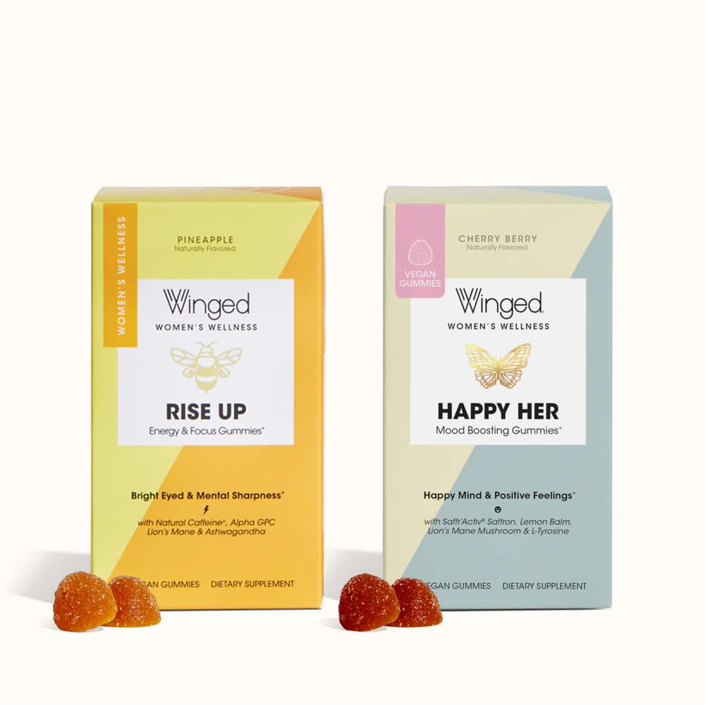 Winged Happy Her Mood & Nouse ylös Gummies Bundle