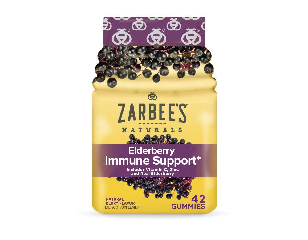 Zarbee's Adult Elderberry Immune Tuki Gummies, Berry 42ct