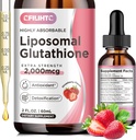 Liposomaalinen glutationi Nestemäiset tippurit, glutationinestemäinen lisäaine, aktiivinen L-glutationi, C-vitamiini, maksadetox, antioksidantti anti-agingille, immuuni- ja puhdistusaine, mansikan maku, 2 FL.OZ