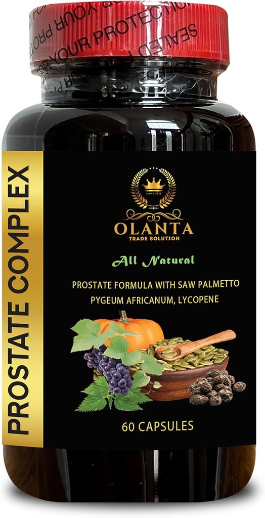 Stöder manlig urinvägshälsa - PROSTATE COMPLEX FOR MEN - Stark Flow Prostate, vitaminer för prostata friska för män, Nettle extrakt prostata, Daily Urinary Support - 1 flaska