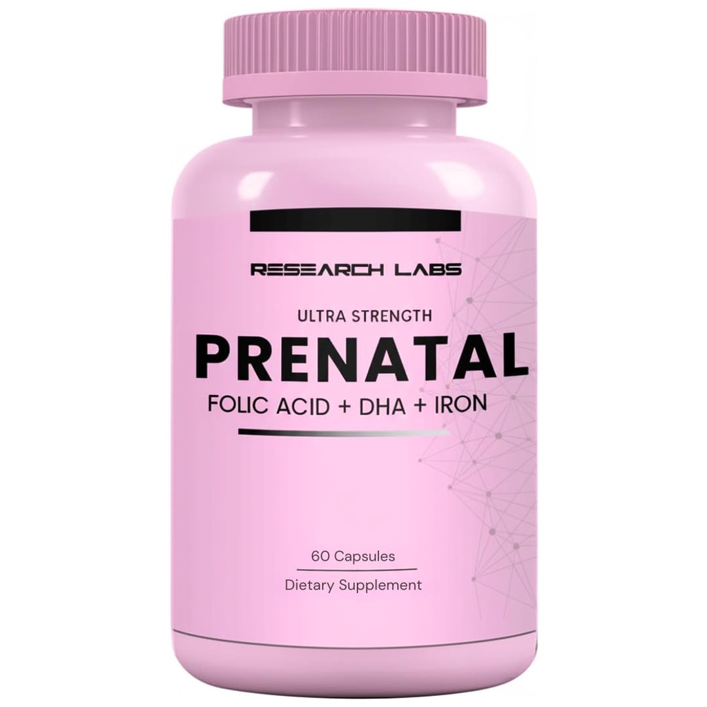 Tutkimus Labs Prenatal vitamiineja naisille: 6X Lisää Biosablet Methylated Folate Folic Acid MTHF 5 ... tukee aivojen kehitystä, tervettä kasvua