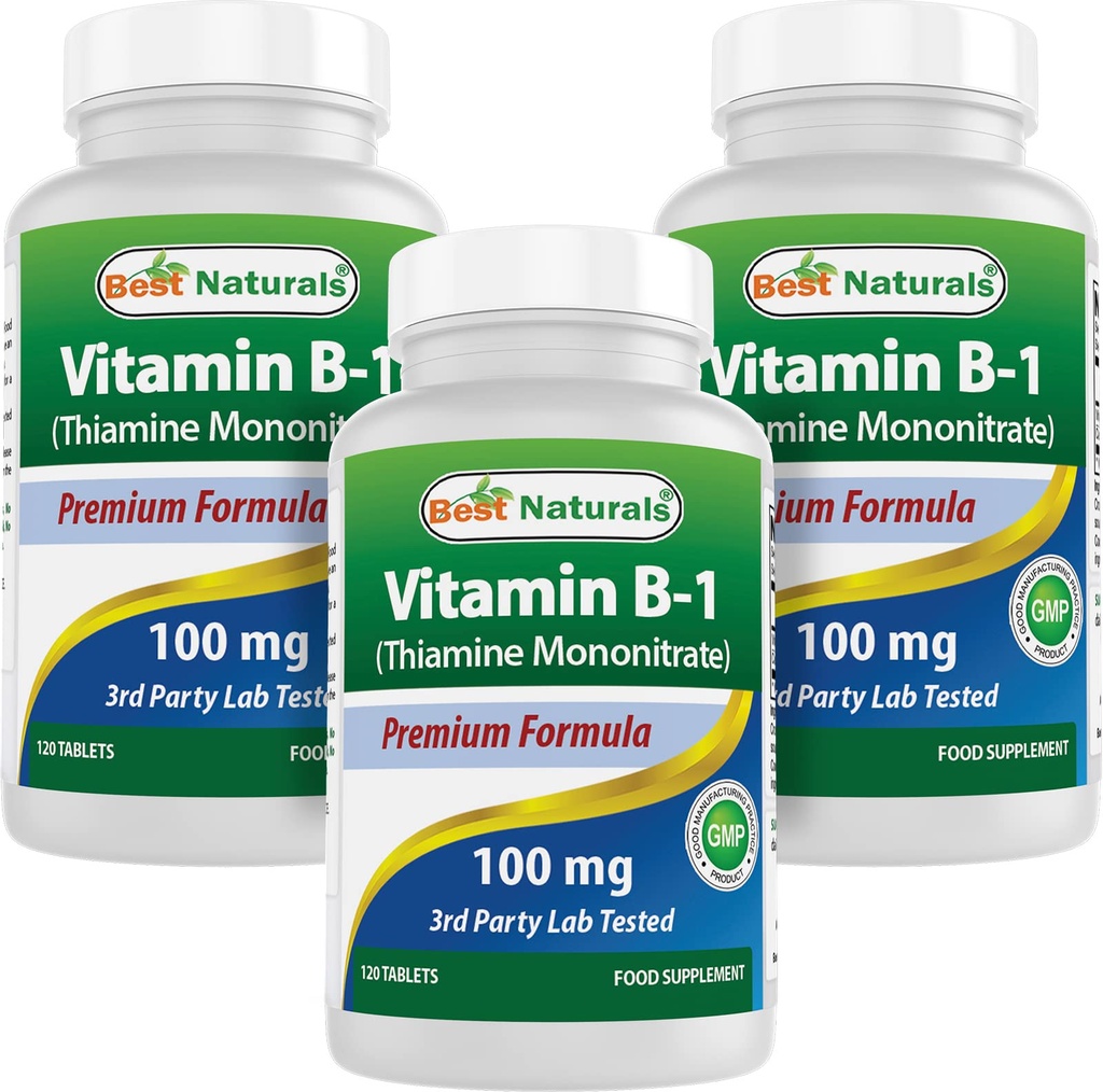 Best Naturals B1-vitamiini tiamiinimononitraattina 100 mg tabletit (120.
