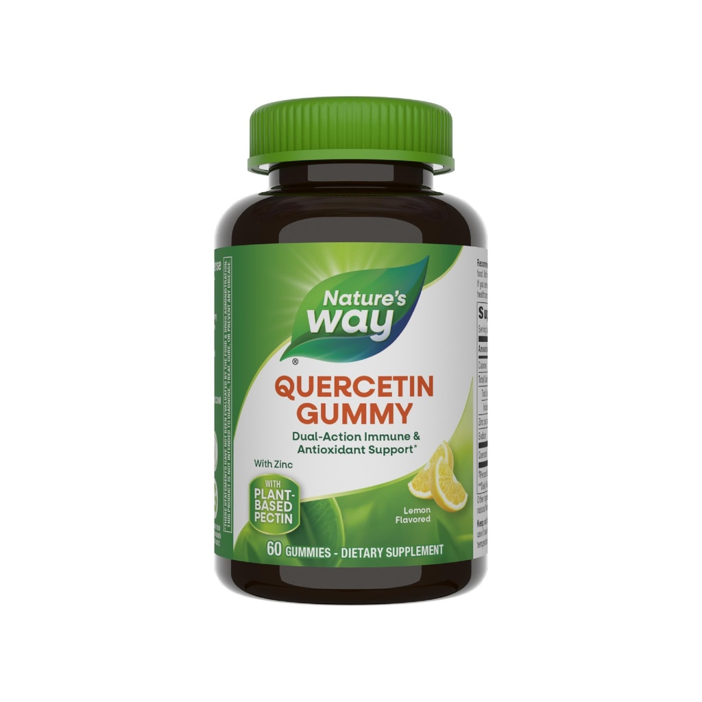 Luonnon Way Quercetin Gummies sinkki, immuunipuolustustuki*, voimakas antioksidantti*, sitruuna maku, 60 Gummie