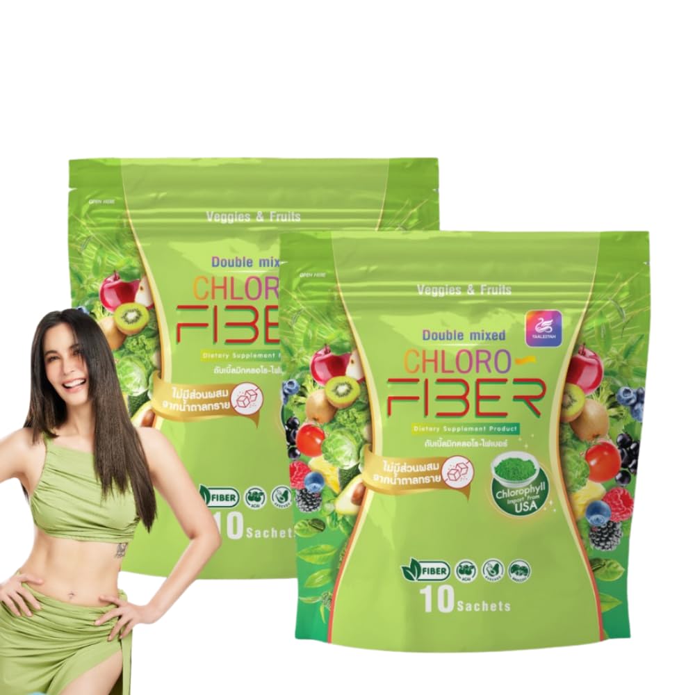 Generic YaaleeyahKaksinkertainen sekoitettu klorokuitukasviksia & Fruits 1Pcs 10 annospussia,Set 2Pcs.