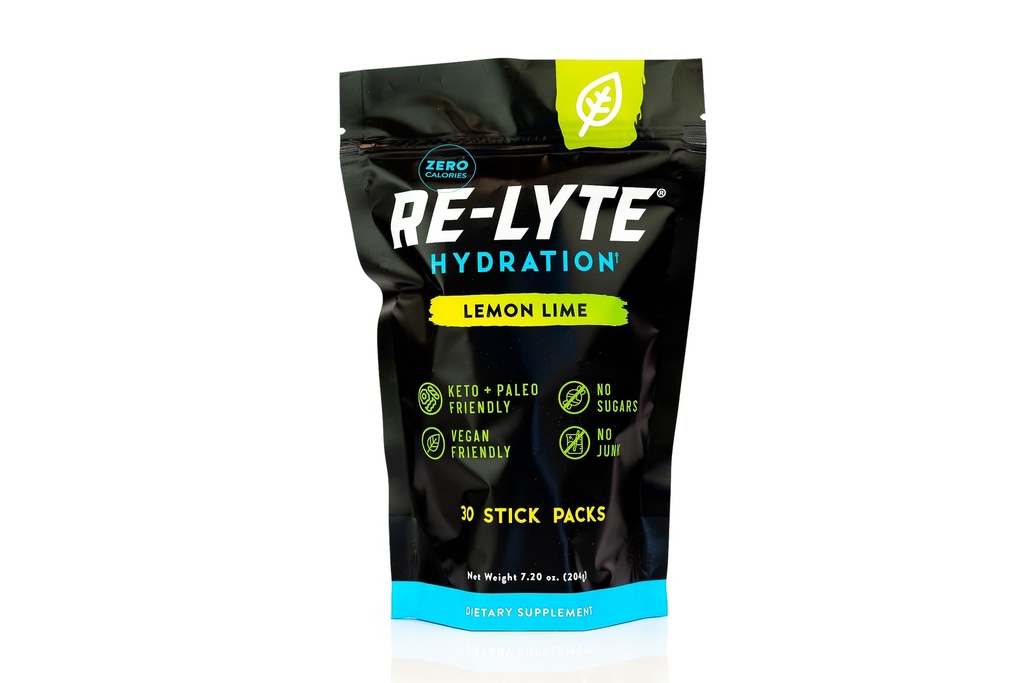 Re-Lyte Electrolyte Drink Powder Mix (Lemon Lime), 30 Stick Packs