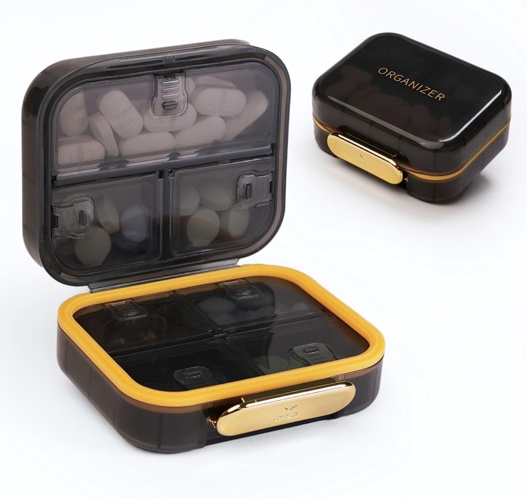 Bexeen Medicine Pill Organizer Travel Söpö pilleri Container Pieni pilleri laatikko laukku Mini pilleri tapauksessa Kannettava vitamiinin haltija Organizer Compact Matkan koko Lääkkeet Päivittäinen tasku apteekki täydentää