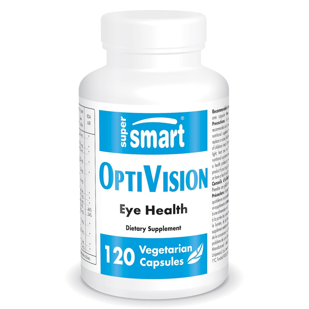 Supersmart - OptiVision (Advanced Formula) - kanssa Mustikkauute, Mustaherukka, Lutein, Zeaksantiini, Astaksantiini - Silmät täydentää ...