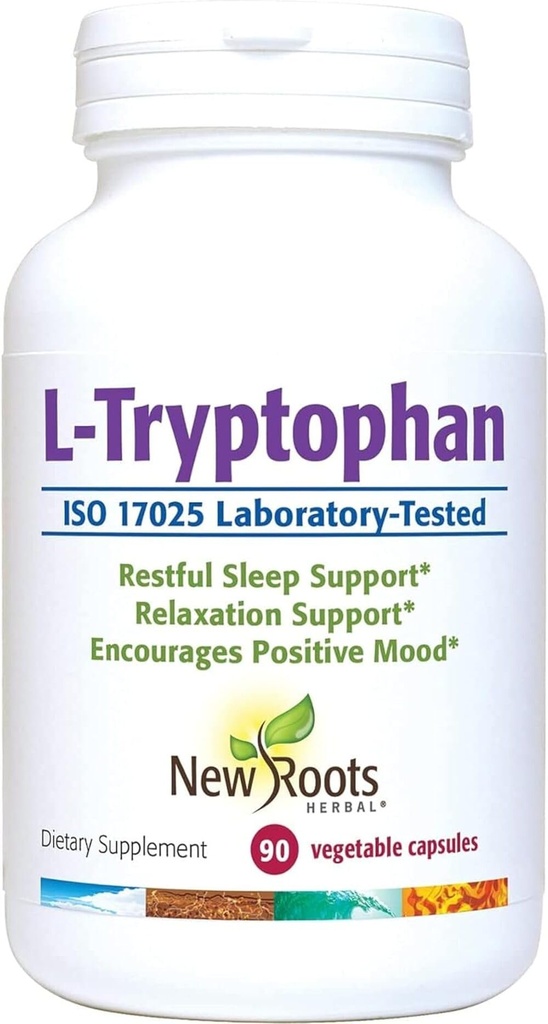 NEW ROOTTS HERBAL L-Tryptofaani täydentää sleep (90 kapselia) 220mg, kasviperäisten täydentää terveellistä unta, mieliala-ja stressivaste Support .
