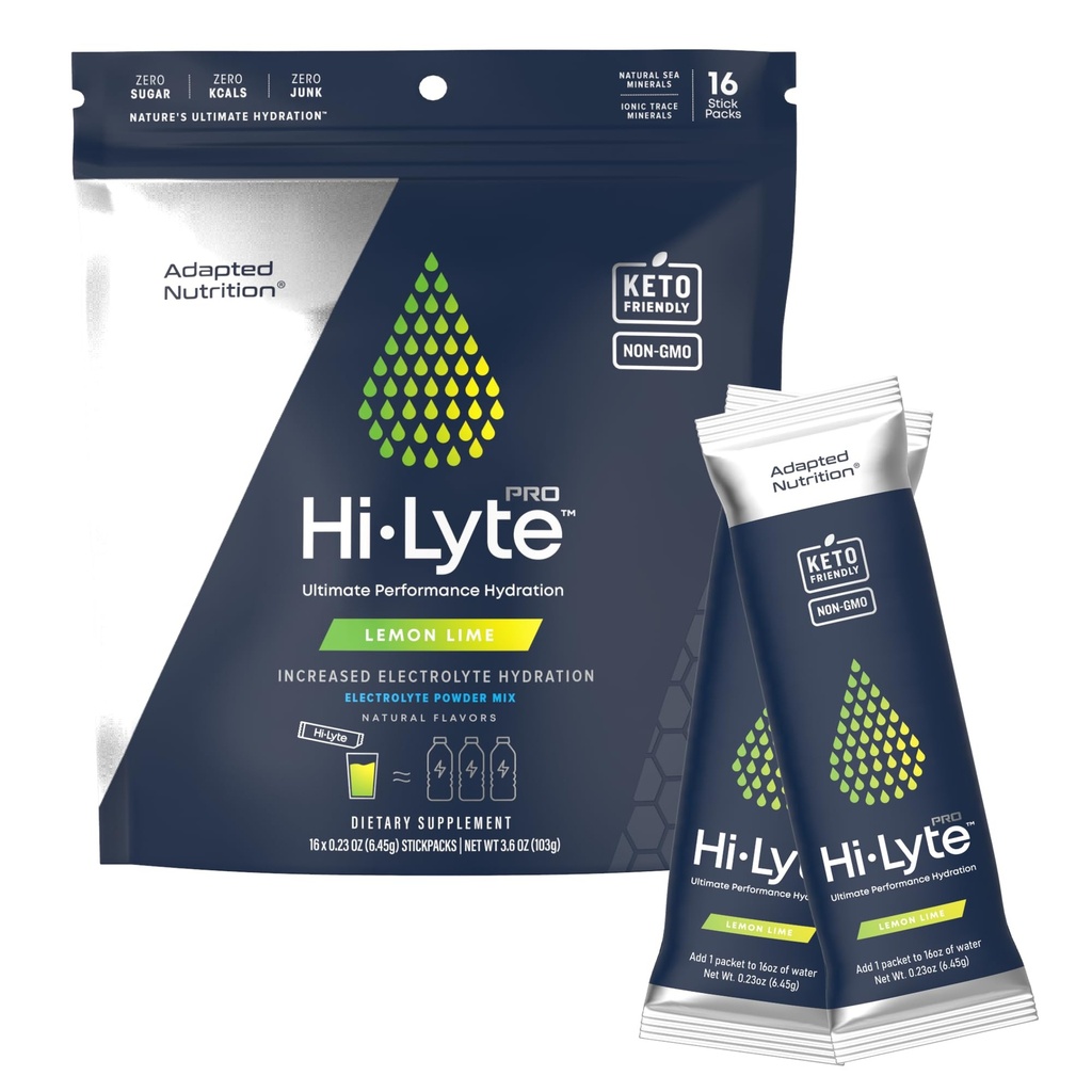 Adapted Nutrition Hi-Lyte Pro Hydration Packets - 16 Drink Packets 