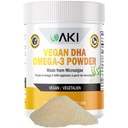 AKI Omega 3 DHA Micro Algae Powder Supplements - Plant-Based Keto-vitamiini tulehdus - Vaihtoehto kala- tai Krill Oil - Vegan & GMO-vapaa (1,94oz/55g)
