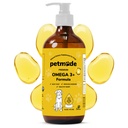 Omega 3 fiskolja för hundar hud och rock - Wild Alaskan Pollock Oil för Itchy Skin- Omega 3 fettsyror för hundar - flytande EPA & DHA kosttillskott - med Zink, vitamin C, B2, B7 & E - 16 Fl Oz