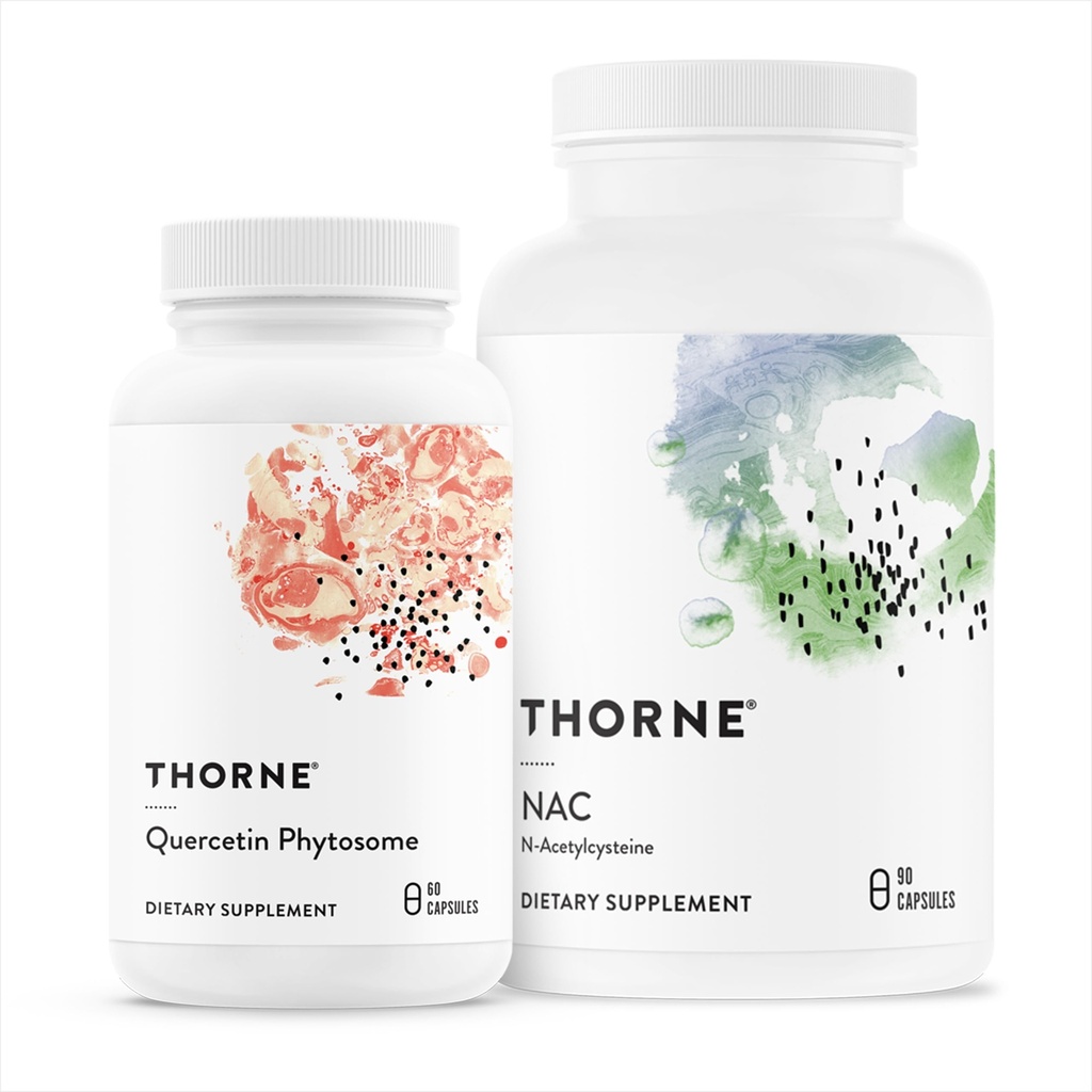 THORNE - Immuunituki Duo - Quercetin Phytosome & NAC tasapainotettu Immuuni- ja hengityswellness - 30 palvelinta