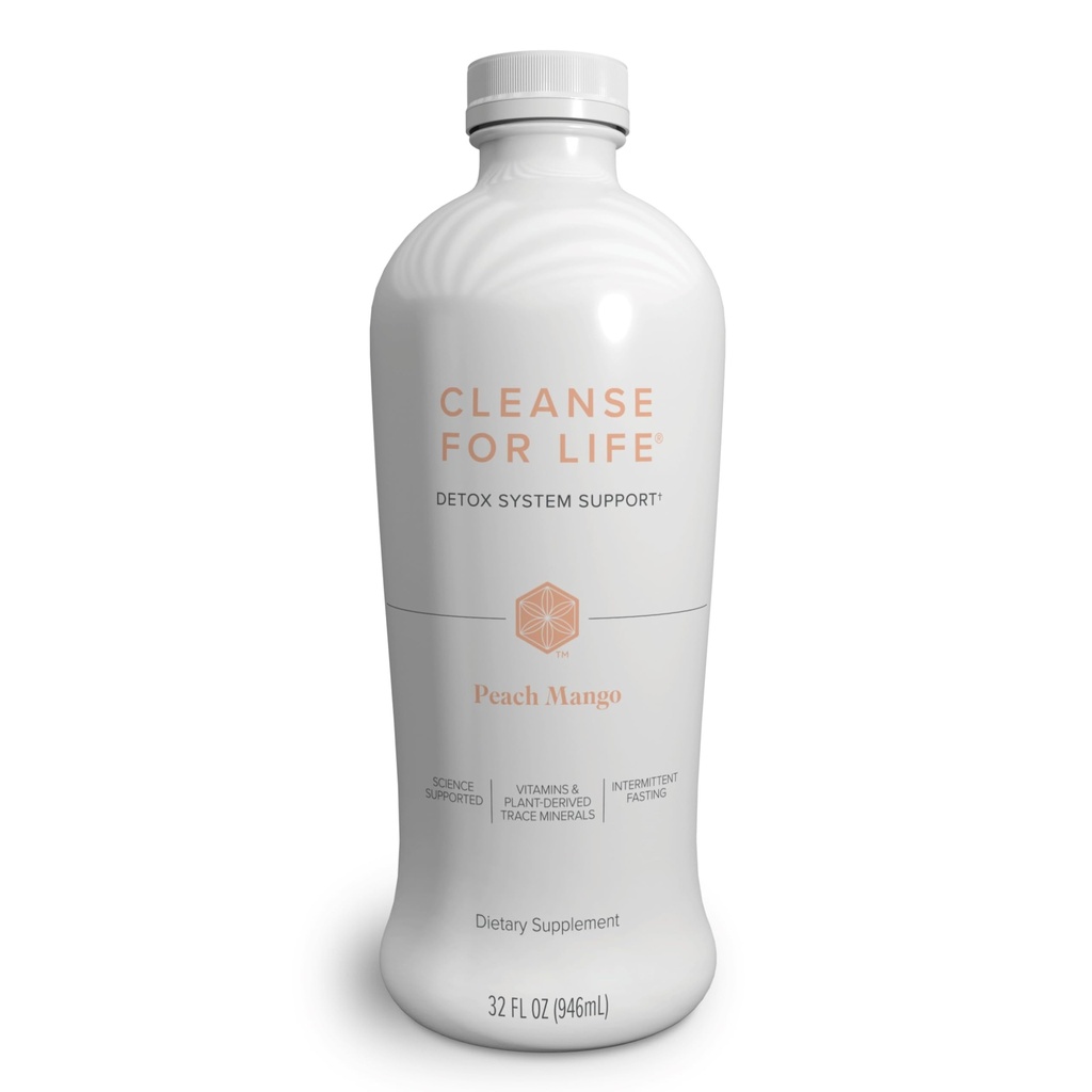 Isagenix Cleanse for Life - Detox System Support med vitaminer och mineraler - Stöd Hälsosam metabolism med Antioxidant Supplement - Gluten & Soy Free Cleanse Drink - Peach Mango, 32 Oz