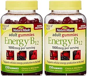 Nature Made Energy B12 Adult Gummies 1000 mcg per tarjoilu 150 Ct (pakkaus 2)