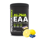 NutraBio Alpha EAA - All-Day Aminohapot lihasten kasvua ja kosteutta varten - Essential amino acids with nootropic & Adaptogens- Full Spectrum EAA BCAA Powder - 30 Servings - Mustikkasitruunamehu