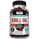 Kaya Naturals - Antarktis Krill Oil 500mg Omega 3, EPA, DHA, Fospholipids & Astaksantiini Supplement - aivot & terveys vitamiini - anti ikääntyminen täydentää - 30 kreivi Softgels