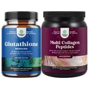 Pienennetty glutationi-lisäaine, jossa maitoa Thistle - 500 mg/annos Pure L Glutationia ja Multi Collagen Protein Powderia - Keto Hydrolysed Kollageeni Peptides Hiukset Iho ja kynnet Vitamis