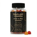Black Girl Vitamins En gång om dagen - Womens Multivitamin Gummy - Vitamin A, B, C, E och Zink. Multivitamin för kvinnor, Immune Support. Vegan, Gluten-Free. Tillverkad i USA (30 dagars leverans, jordgubbar)
