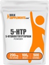 BulkSupplements.com 5-HTP Powder - 5-Hydroksitryptofaani, 5 HTP täydentää - 5-HTP 200mg, Mood Support Supplement - Gluteeniton, 200mg per tarjoilu, 100g (3.5 oz) (Pakkaus 1)