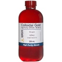 Todellinen kolloidinen kulta (50 ppm) - 99,99+% Puhtaus - 250 ml (8,45 Fl Oz) kirkkaassa BPA-vapaassa muovipullossa, 1 luku (pakkaus 1)