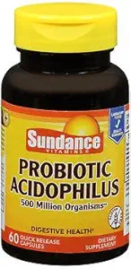 Sundance Probiootti Acidophilus Quick Release - 60 kapselia, 3 kapselin pakkaus