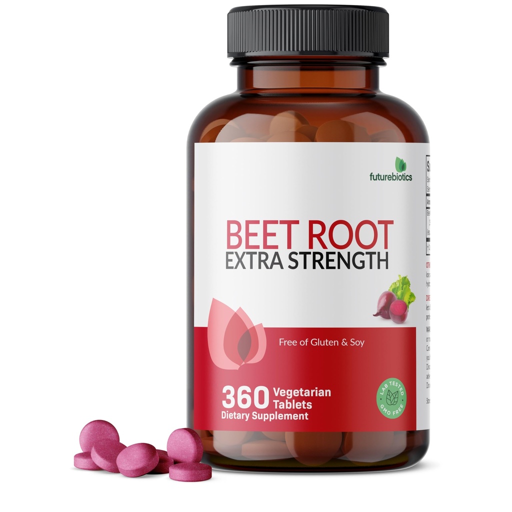 Futurebiootit Beet Root Extra vahvuus, ei-GMO, 360 kasvissyöjä Tabletit