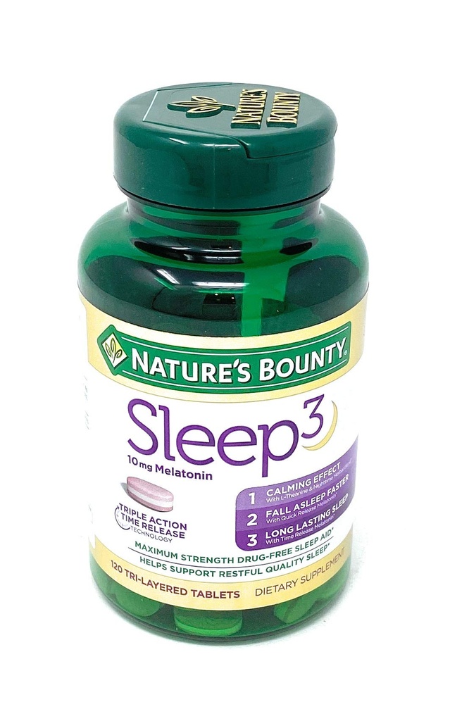Luonnon Bounty Sleep3 10mg. Melatoniini, 120 tablettia