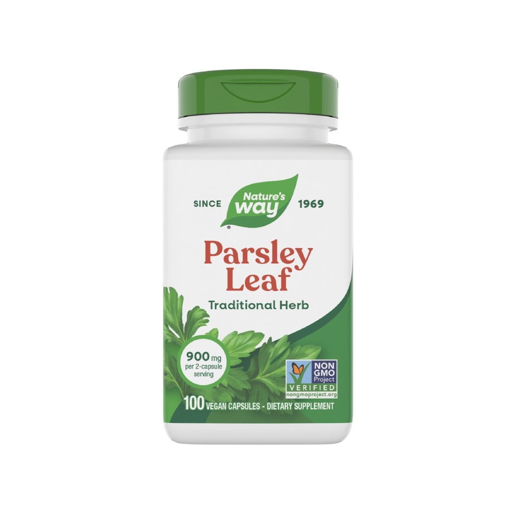 Nature's Way Premium Herbal Persilja Leaf tarjoaa klorofylliä, 100 vegaanista kapselia