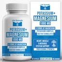 Life Strength Potassium & Magnesium Komplex med Aspartate, Oxide, Glycinate, Gluconate & Citrate - 1000mg (90 kapslar) Läkare Designade och anpassade Blended