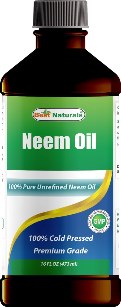 Bästa naturliga 100% ren Neem Oil, 100% Cold Pressed och Unrefined - 16 OZ (1 flaska)
