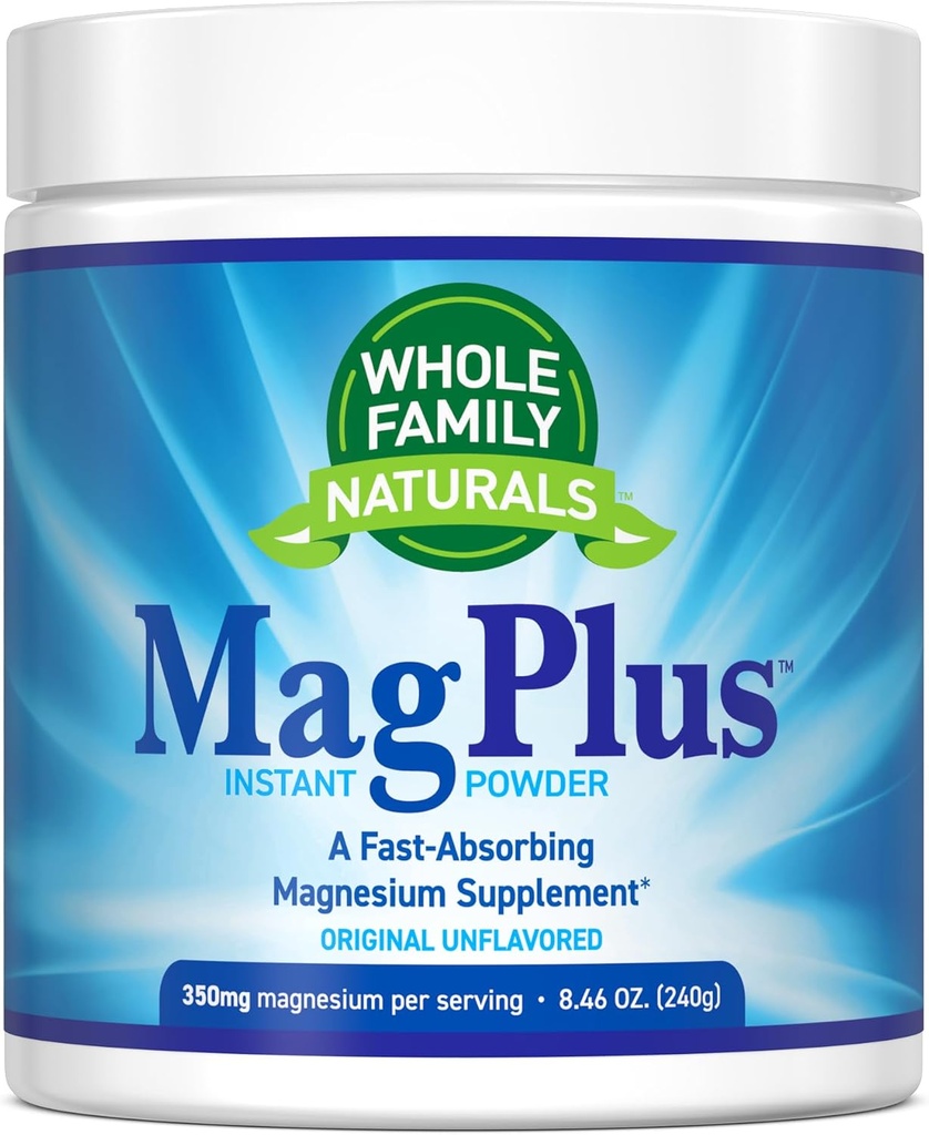 Magnesium Powder täydennysosa - MagPlus - Luonnollinen rauhallinen Magnesium juoma - Magnesium täydennysosa lihakset, unet ja ummetus helpotus (Aromiton)