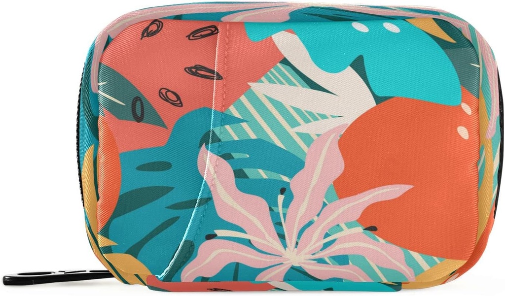 Naanle Cartoon Havaiji Floral Pill Box 7 päivän pilleri laukku matka pilleri Organizer Bag kanssa Zipper Kannettava Viikoittain Asia Kompakti koko vitamiini täydentää haltija