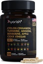 Ceylon Cinnamon Capsule 30:1 Extract Ekvivalenttinen 9000 mg kurkuma, Ginseng, Apple Sider Vinegar Berberine Plus Bitter Melon Gymnema, Kutki, Chirata 120 Veg kapselit 60 päivän tarjonta