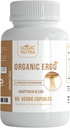 L-Ergothioneine Plus Organic Blend of Cordyceps Mushroom, Lion's Mane, Reishi, Astragalus, Siberian Ginseng, Ashwagandha - 60 Caps