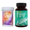BioEmblem-vitamiini D3 K2 (5000 IU ja 200 mikrog) & Probiootit naisille ja miehille