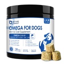 NATURAL TARGET Omega 3 Fish Oil for Dogs, Salmon Oil for Skin & Coat Supplement with EPA & DHA Fatty Acids - Dog Katch & Allergy Relief, Anti Shedding, Hot Spot Treatment - Hip & Joint Support - 120ct