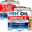 Omega 3 Fish Oil for Dogs - 170 Chews - ihon ja turkin täydentää - Omega 3 koiralle - kuiva ja kutina ihon helpotus hoito - Allergia Tuki koiran paistamisen hoito - lohi - kanan maku