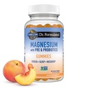 Garden of Life Magnesium Citrate Supplement Gummies med prebiotika och probiotika för stress, sömn och återhämtning - Vegan, Gluten Free, Kosher, Non-GMO, No Added Sugars, Peach Flavor, 60 Count