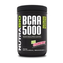NutraBio BCAA 5000 Jauhe - Vegan Fermented BCAAs - Tukee Lean Muscle kasvu, elpyminen, Endurance - 60 Tarjoilut - Kiivit Mansikka