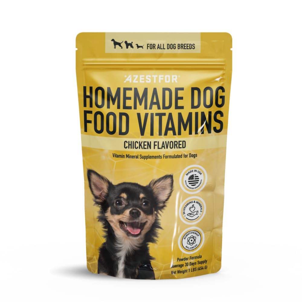 Azestfor Homemade Dog Food Supplement Dog Vitamins Made in USA Lägg till Holistic Whole Food Diets Raw BARF All Breeds Puppy Adult 16oz Powder