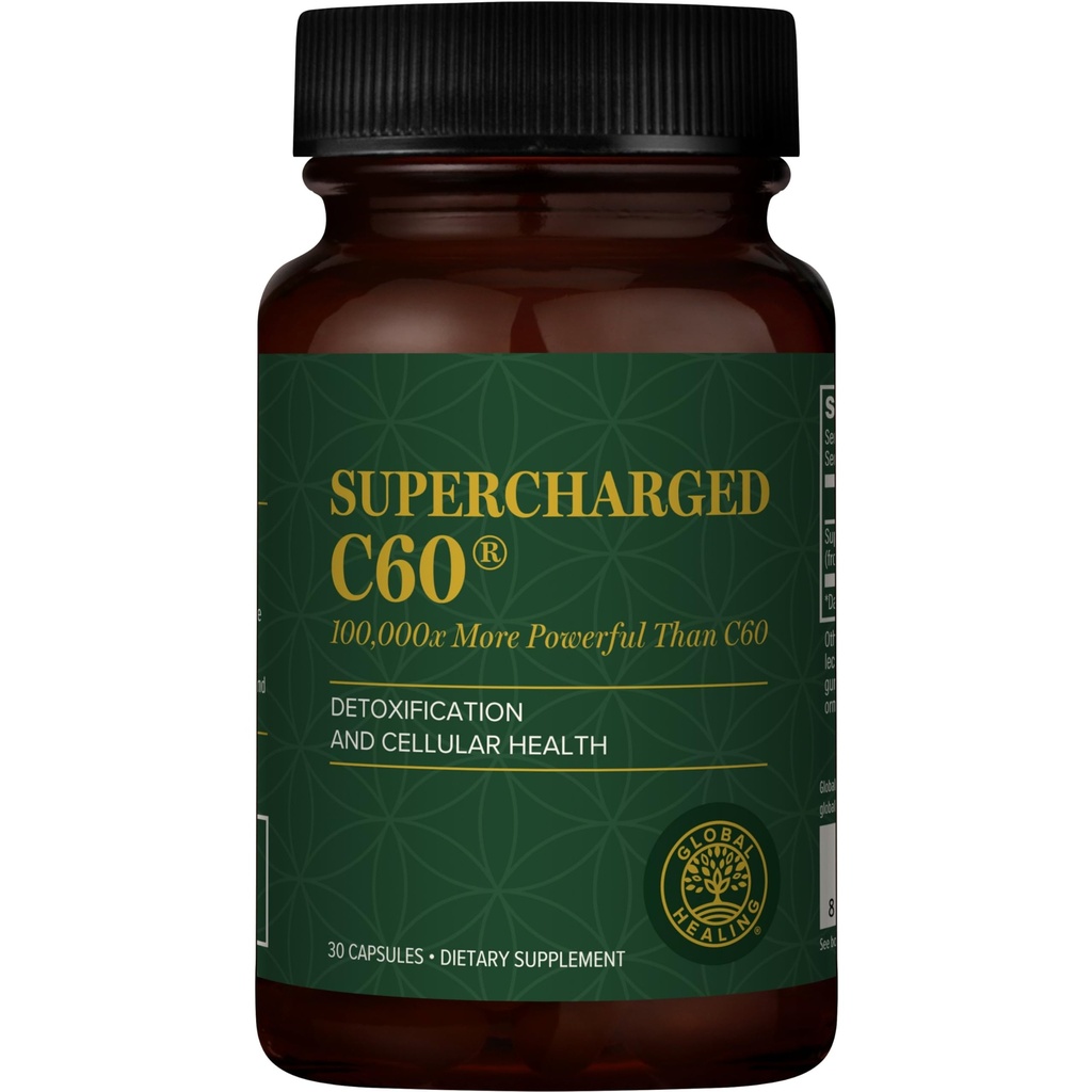 Global Parannuskeskus Superlatattu C60 - Micro-Active Carbon Fullerene w/Organic MCT Powder, 10 Kertaa tehokkaampi kuin säännöllinen C60 täydentää - auttaa detoxification, ikääntyminen (30 kapselia)
