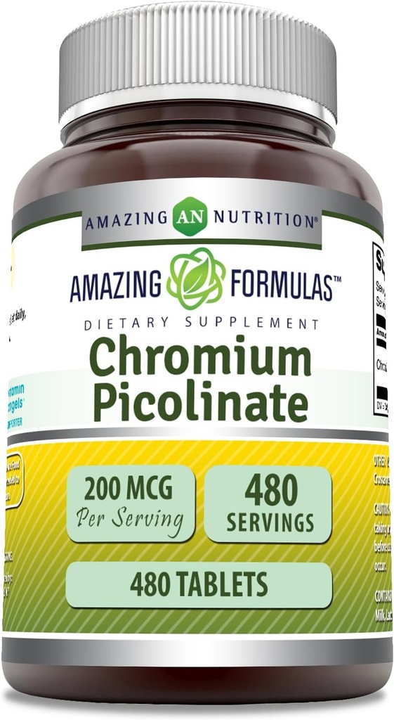Hämmästyttävä Formula Kromi Picolinate Supplement ... 200 Mcg Per Serving...