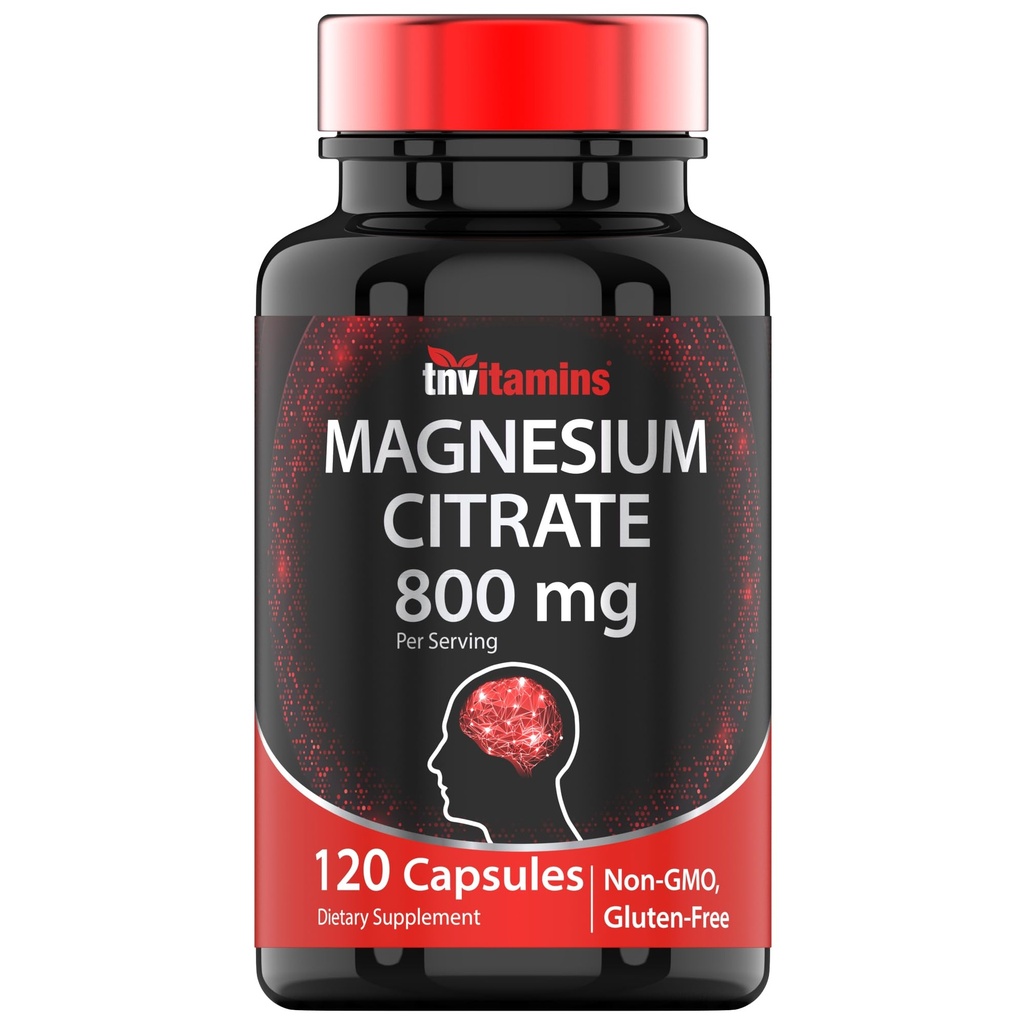 TNVitamins Magnesiumsitraatti 800 MG - 120 kapselia kahden kuukauden toimitusaika!