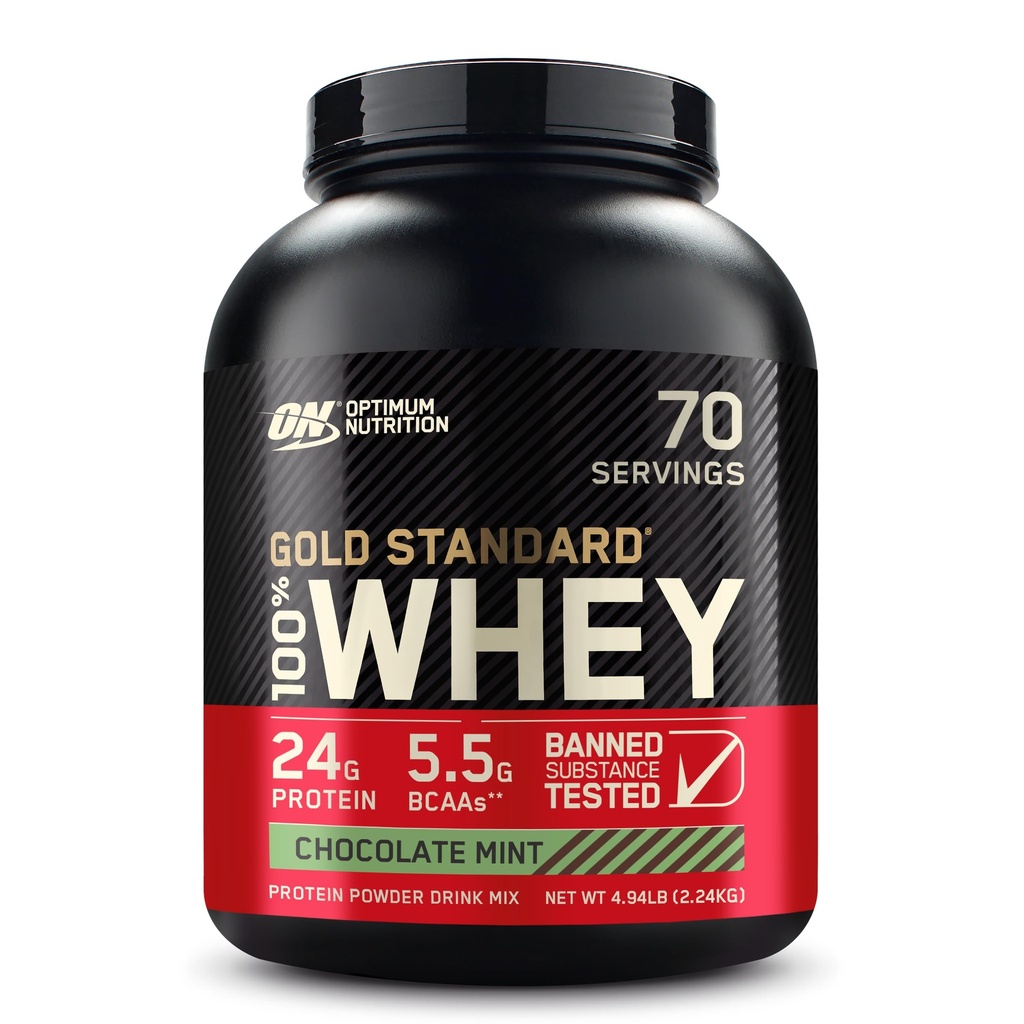 Optimum Nutrition Gold Standard® 100% Whey, Chocolate Mint, 4,94 lb (2,24 kg)