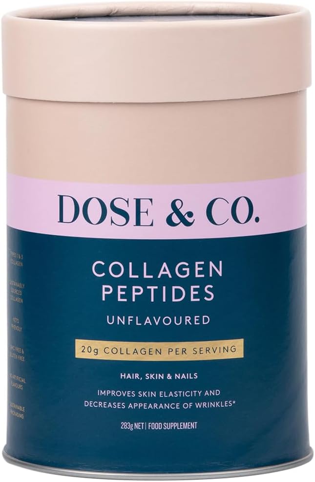 Dose & CO. Pure Collagen Peptides hiuksille, iholle ja kynsille, makuamaton - 10oz Powder Supplement