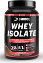 DMoose Whey Isolate Protein Powder I 26 g Protein I 5,1 g BCAAS I Gluten Free hjälper till att underhålla muskelmassa och minska återhämtningstiden jag Chocolate & Vanilla I 30 portioner