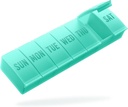Barhon Pill Organizer Large, Weekly Medicine Pill Organizers, 7 Day Pills Box Case Travel för Big Vitamin Supplements Fish Oil, Green